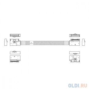 P732EGB00800-1 cable MCIO x8 74P (угловой right exit) -TO- MCIO x8 74P (угловой right exit) , 85 ohm, L:80cm (CMCMC)