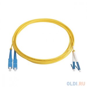 Патч-корд hyperline FC-D2-9-LC/UR-SC/UR-H-3M-LSZH-YL (FC-9-LC-SC-UPC-3M) волоконно-оптический шнур 3м