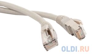 Патч-корд RJ45 - RJ45, 4 пары, FTP, категория 6, 1 м, серый, LSZH, lanmaster LAN-PC45/S6-1.0-GY