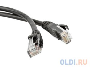 Патч-корд RJ45 - RJ45, 4 пары, UTP, категория 5е, 1 м, черный, TWT TWT-45-45-1.0-BK