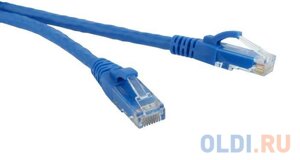 Патч-корд RJ45 - RJ45, 4 пары, UTP, категория 6, 0.5 м, синий, LSZH, lanmaster LAN-PC45/U6-0.5-BL