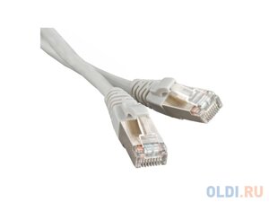 Патч-корд STP 6 категории 1м hyperline PC-LPM-STP-RJ45-RJ45-C6-1M-LSZH-GY серый