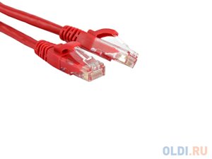 Патч-корд UTP 5E категории 2.0м hyperline PC-LPM-UTP-RJ45-RJ45-C5e-2M-LSZH-RD красный