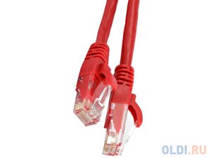 Патч-корд UTP 5E категории 3м hyperline PC-LPM-UTP-RJ45-RJ45-C5e-3M-LSZH-RD LSZH красный