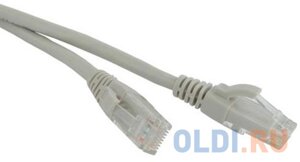 Патч-корд UTP 5е категории 5м hyperline PC-LPM-STP-RJ45-RJ45-C5e-5M-LSZH-GY серый