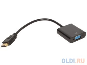 Переходник HDMI VGA Gembird A-HDMI-VGA-03 круглый черный