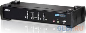 Переключатель ATEN KVM Switch CS1764A-AT-G 4-х портовый USB 2.0 DVI KVMP-переключатель (KVM Switch)