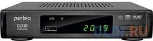 Perfeo DVB-T2/C приставка leader для цифр. TV, wi-fi, IPTV, HDMI, 2 USB, dolbydigital, пульт ду