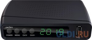 Perfeo DVB-T2/C приставка stream для цифр. TV, wi-fi, IPTV, HDMI, 2 USB, dolbydigital, пульт ду