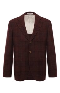 Пиджак из шерсти и шелка Brunello Cucinelli