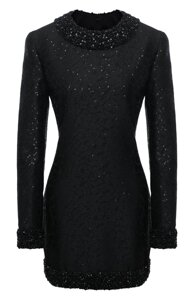 Платье с пайетками Saint Laurent