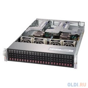 Платформа системного блока supermicro SYS-2029U-TR4-FT019 2U, 2xlga3647 (up to 205W), ic621 (X121PU), 24xddr4, up to 24x2.5 SAS/SATA, 4x 1000gbase-T (