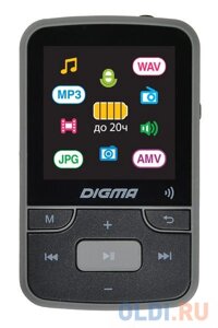 Плеер Hi-Fi Flash Digma Z4 BT 16Gb черный/1.5/FM/microSD/clip [1017070]