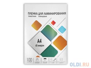 Пленка для ламинирования A4, 216х303 (60 мкм) глянцевая 100шт, ГЕЛЕОС [LPA4-60]