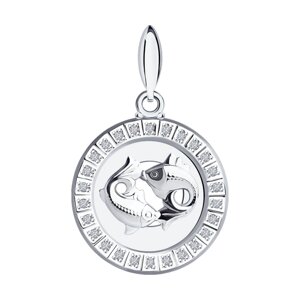 Подвеска «Знак зодиака Рыбы» SOKOLOV из серебра