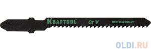 Полотна KRAFTOOL,T19BO, для эл/лобзика, Cr-V, по дереву, пластику, фигурный рез, EU-хвост., шаг 2мм, 50мм, 2шт