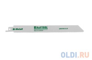 Полотно kraftool industrie qualitat, S1122VF, для эл/ножовки, bi-metall, по металлу, дереву, шаг 1,8-2,5мм, 180мм