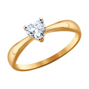 Помолвочное кольцо SOKOLOV из золота с фианитом