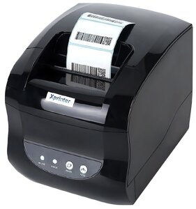 Портативный принтер этикеток Xprinter XP-365B (USB, Bluetooth) Черный