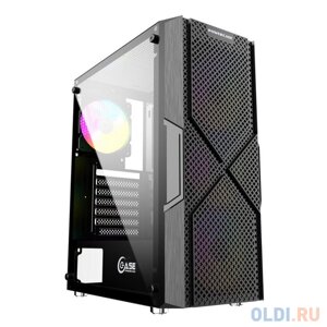 Powercase mistral T4b, tempered GLASS, 4X 120MM 5-COLOR FAN, чёрный, ATX (CMITB-L4)