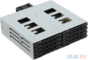 Procase L2-108-SATA3-BK {Корзина L2-108SATA3 8 SATA3/SAS, черный, с замком, hotswap mobie rack module for 2,5 slim HDD (1x5,25) 2xFAN 40x15mm}