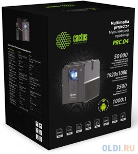 Проектор cactus CS-PRC. 04B. WUXGA-A LCD 3200lm (1920x1080) 2000:1 ресурс лампы:30000часов 1xusb typea 1xhdmi 1.35кг