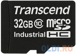 Промышленная карта памяти microSDHC Transcend 10I, 32 Гб Class 10 MLC, темп. режим от -40? до +85? без адаптера
