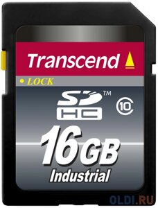 Промышленная карта памяти SDHC Transcend 10I, 16 Гб Class 10 MLC, темп. режим от -40? до +85?