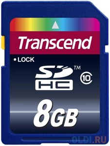 Промышленная карта памяти SDHC Transcend 10I, 8 Гб Class 10 MLC, темп. режим от -40? до +85?