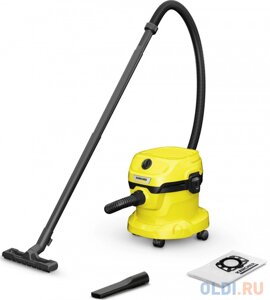 Промышленный пылесос Karcher WD 2 Plus V-12/4/18 сухая влажная уборка жёлтый