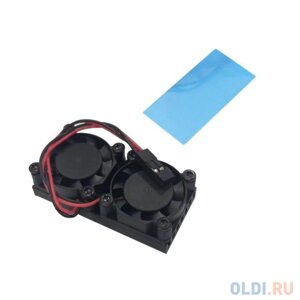 RA535 Два вентилятора с радиатором ACD Double Fans (25*25*7mm) + Radiator (50*25*5mm) for Raspberry Pi 3B+4B (RASP3409)