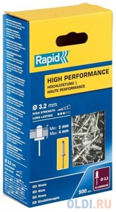 RAPID R: High-performance-rivet, 3.2 х 8 мм, 500 шт, алюминиевая высокопроизводительная заклепка (5001431)