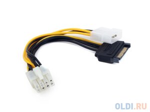 Разветвитель питания Cablexpert CC-PSU-82, Molex+SATA-PCI-Express 8pin, для подключения в/к PCI-Е (8pin) к б/п ATX