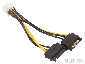 Разветвитель питания Cablexpert CC-PSU-83, 2xSATA-PCI-Express 8pin, для подключения в/к PCI-Е (8pin) к б/п ATX