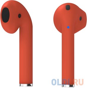 RITMIX RH-825BTH TWS red {Bluetooth 5.0 + EDR, сенсорное управление, 12 мм, 20-20000 Гц, 32 Ом, 35 мАч (наушники), 350 мАч}