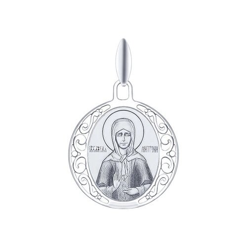 Серебряная иконка «Святая блаженная Матрона Московская» SOKOLOV
