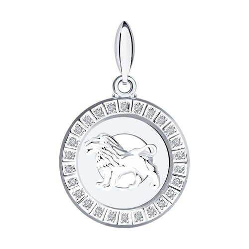 Серебряная подвеска «Знак зодиака Лев» SOKOLOV