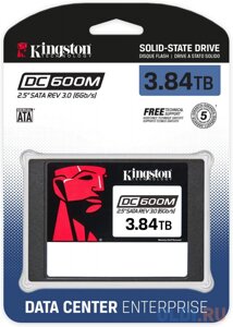 Серверный SSD kingston DC600M, 3840GB, 2.5 7mm, SATA3, 3D TLC, R/W 560/530MB/s, iops 94 000/59 000, TBW 7008, DWPD 1 (SEDC600M/3840G)