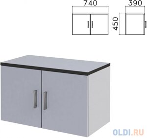 Шкаф-антресоль Монолит, 740х390х450 мм, цвет серый, АМ01.11