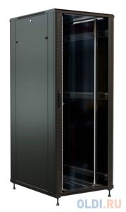 Шкаф серверный WRline (WR-TT-4288-AS-RAL9004) напольный 42U 800x800мм пер. дв. стекл задн. дв. стал. лист 2 бок. пан. 800кг черный 710мм 2055мм IP20 сталь