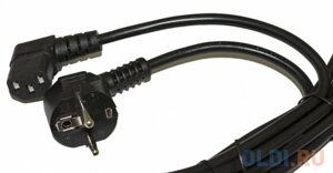 Шнур питания Hyperline PWC-IEC13A-SHM-1.8-BK Schuko-C13 проводник. 3x0.75мм2 1.8м 10А (упак. 1шт) черный