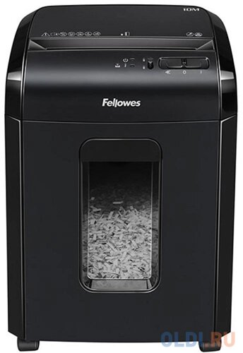 Шредер Fellowes Powershred 10M, DIN P-5, 2х15мм, 10лст., 19лтр., Safety Lock