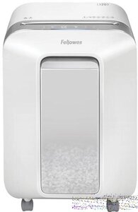 Шредер Fellowes Powershred LX201, белый, DIN P-5, 2х12 мм, 12 лст., 22 лтр., Jam Proof, SafeSense