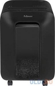 Шредер Fellowes Powershred LX201, черный, DIN P-5, 2х12 мм, 12 лст., 22 лтр., Jam Proof, SafeSense