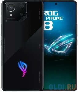 Смартфон Asus AI2401_A ROG Phone 8 256Gb 12Gb черный моноблок 3G 4G 2Sim 6.78 1080x2400 Android 14 50Mpix 802.11 a/b/g/n/ac/ax/be NFC GPS GSM900