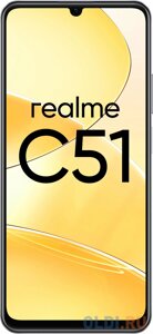 Смартфон Realme RMX3830 C51 128Gb 4Gb черный моноблок 3G 4G 2Sim 6.74 720x1600 Android 13 50Mpix 802.11 a/b/g/n/ac NFC GPS GSM900/1800 GSM1900 T