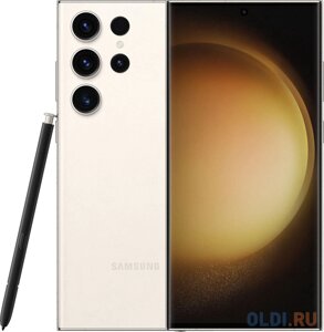 Смартфон Samsung SM-S918B Galaxy S23 Ultra 5G 512Gb 12Gb кремовый моноблок 3G 4G 2Sim 6.8 1440x3088 Android 13 200Mpix 802.11 a/b/g/n/ac/ax NFC
