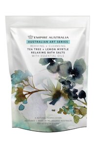 Соль для ванны с маслами чайного дерева и лимонного мирта Australian Art Series (1000g) Empire Australia