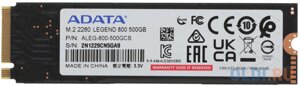 SSD накопитель ADATA legend 800 500 gb PCI-E 4.0 х4