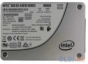 SSD накопитель intel D3-S4610 960 gb SATA-III SSDSC2kg960G801